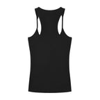 Petite Fit Precision Club Blk Ribbed Racerback Tank Top