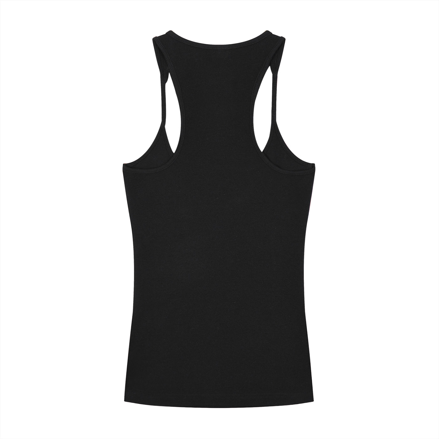 Petite Fit Precision Club Blk Ribbed Racerback Tank Top