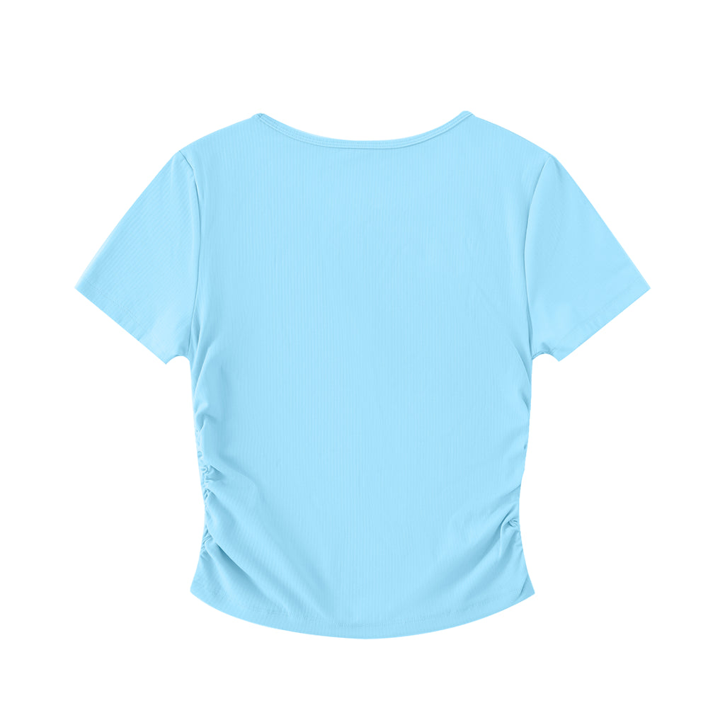 Riviera Ruched Bodycon Crop Top