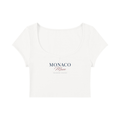Monaco Muse Slim Cap Sleeve Crop T-Shirt