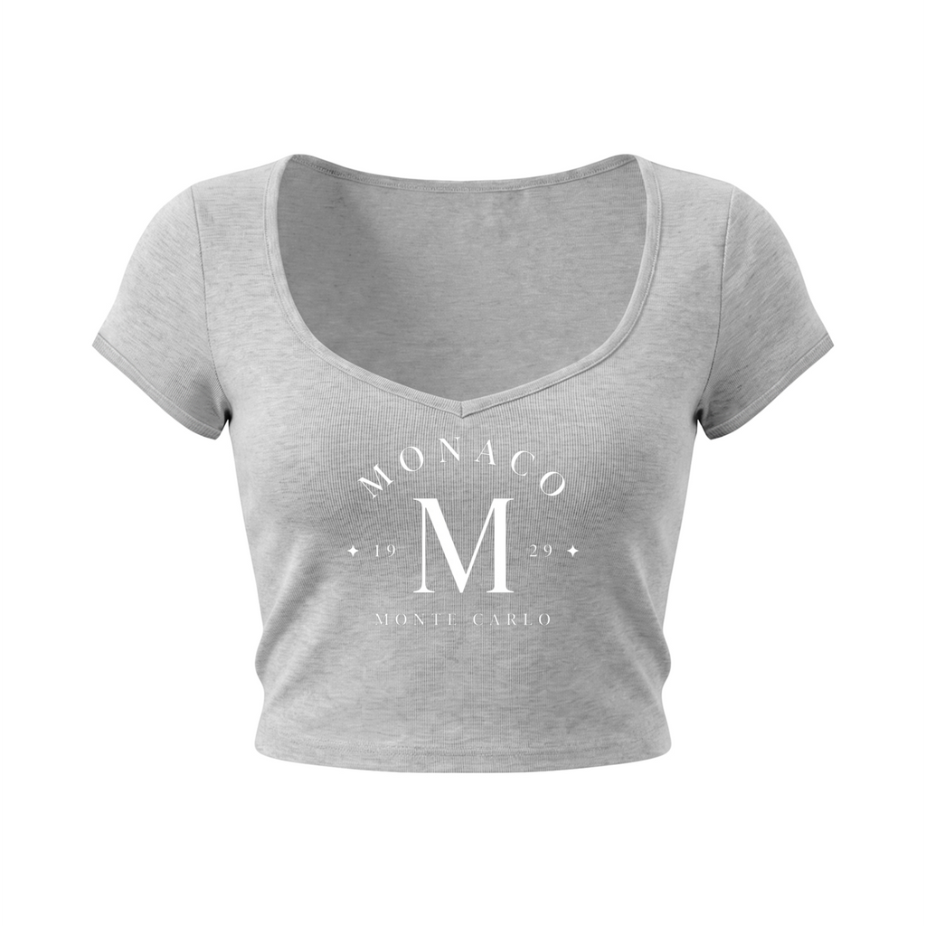 Monaco Slim Cap Sleeve Crop T-Shirt
