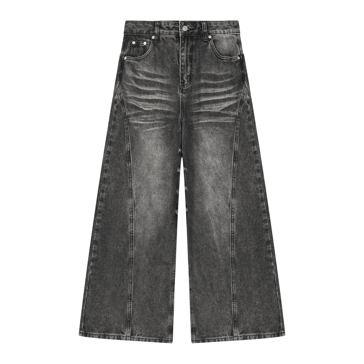 Box Box Boutique Vintage Wash Wide Leg Denim Jeans