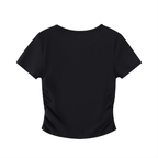 Pit Stop Pretty Ruched Bodycon Crop Top