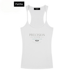 Petite Fit Precision Club Slim Fit Ribbed Racerback Tank Top