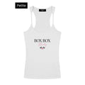 Petite Box Box Baby Slim Fit Ribbed Racerback Tank Top