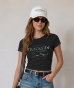 Box Box Boutique Women's Bodycon Crewneck Crop T-Shirt – Precision Club, Cotton Spandex