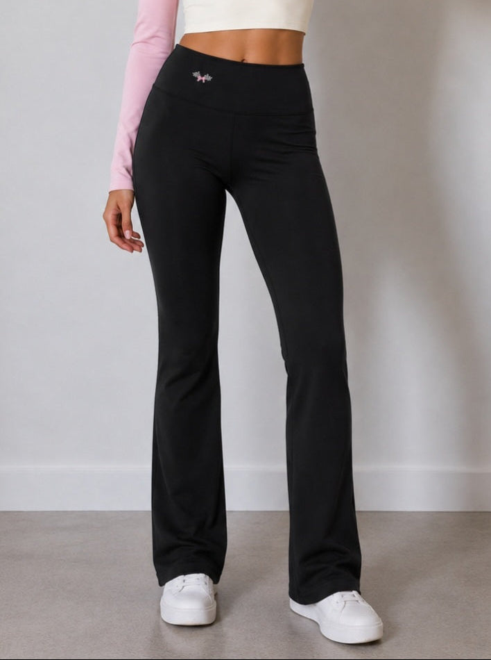 BBB Blk Women's High-Waisted Flare Leggings