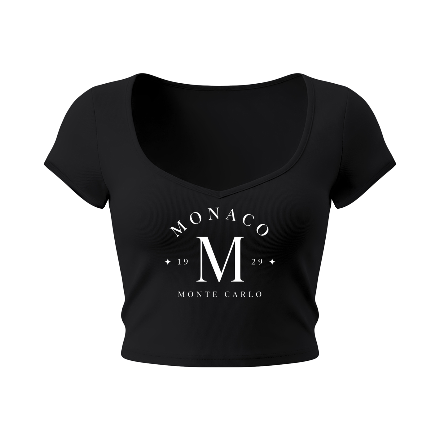 Monaco Slim Cap Sleeve Crop T-Shirt
