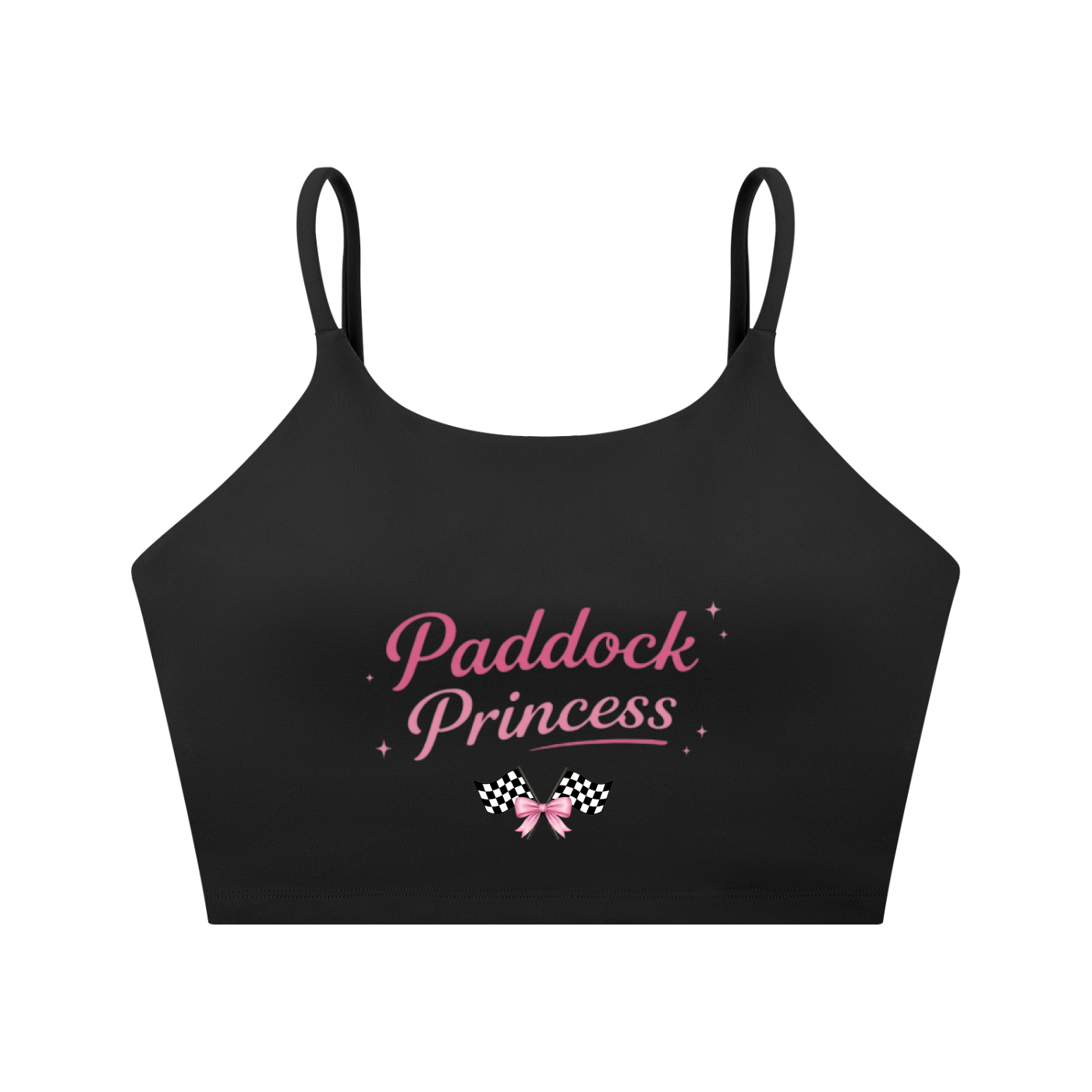 Paddock Princess Spaghetti Strap Yoga Sports Bra