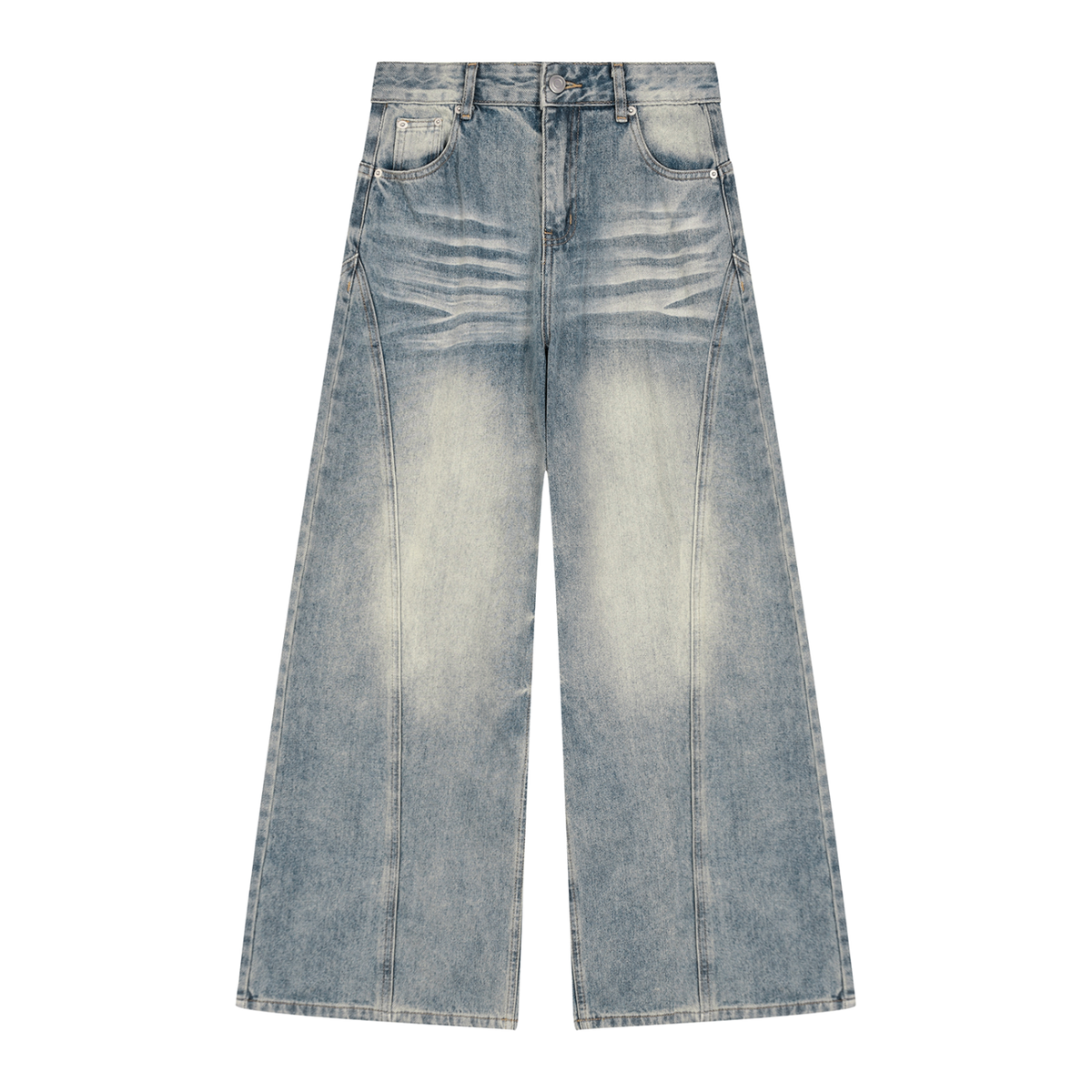 Box Box Boutique Vintage Wash Wide Leg Denim Jeans