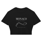 Monaco Women's Slim Ribbed Crop T-Shirt