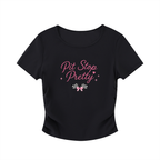 Pit Stop Pretty Ruched Bodycon Crop Top