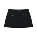Women's Studded Denim Mini Skirt