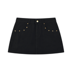 Women's Studded Denim Mini Skirt