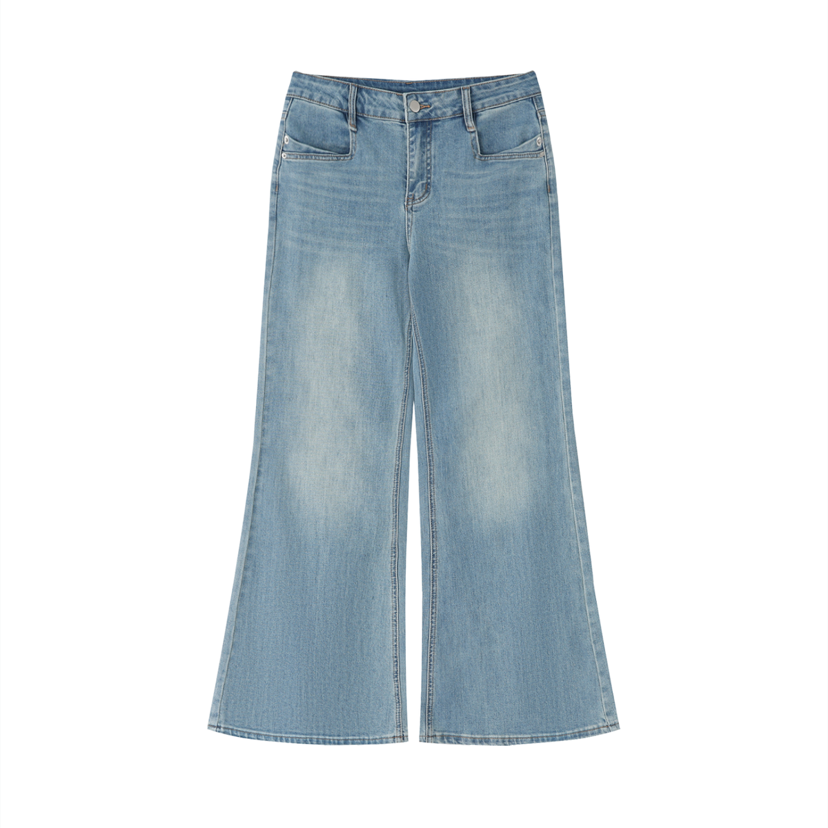 Box Box Boutique Women's Vintage Wash Flared Leg Jeans