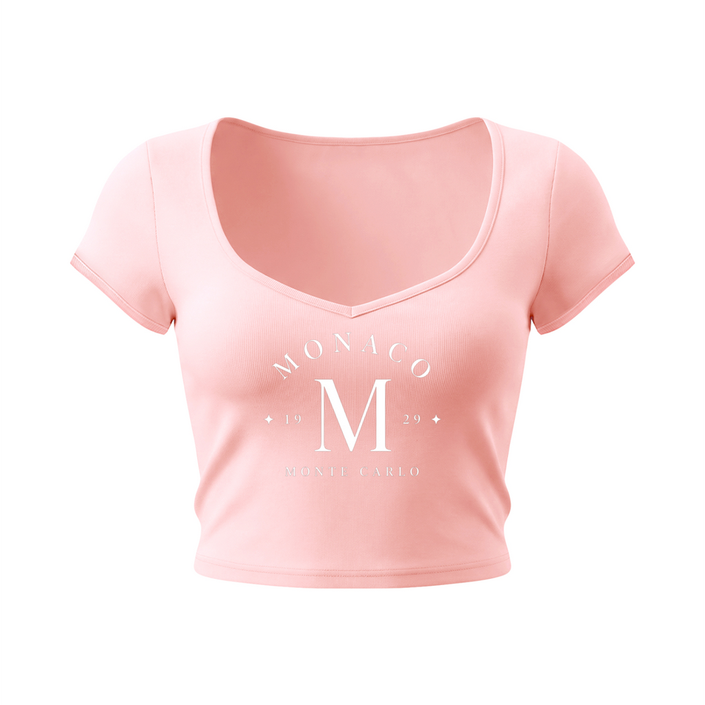 Monaco Slim Cap Sleeve Crop T-Shirt