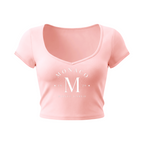 Monaco Slim Cap Sleeve Crop T-Shirt