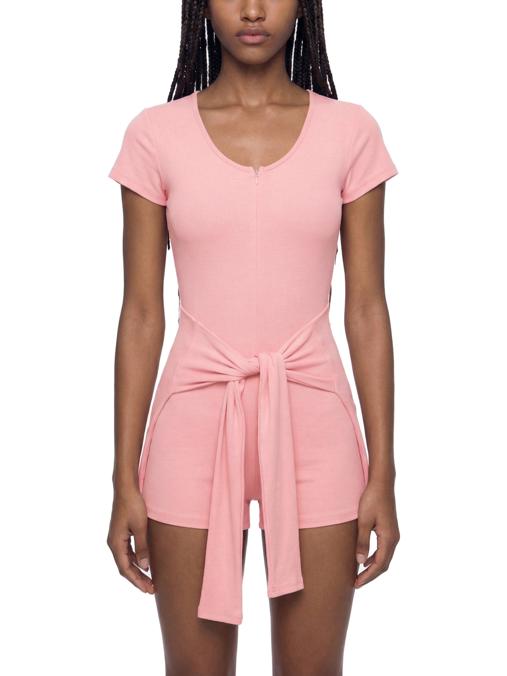 Women's Dual-Function Cape Tie-Waist Romper