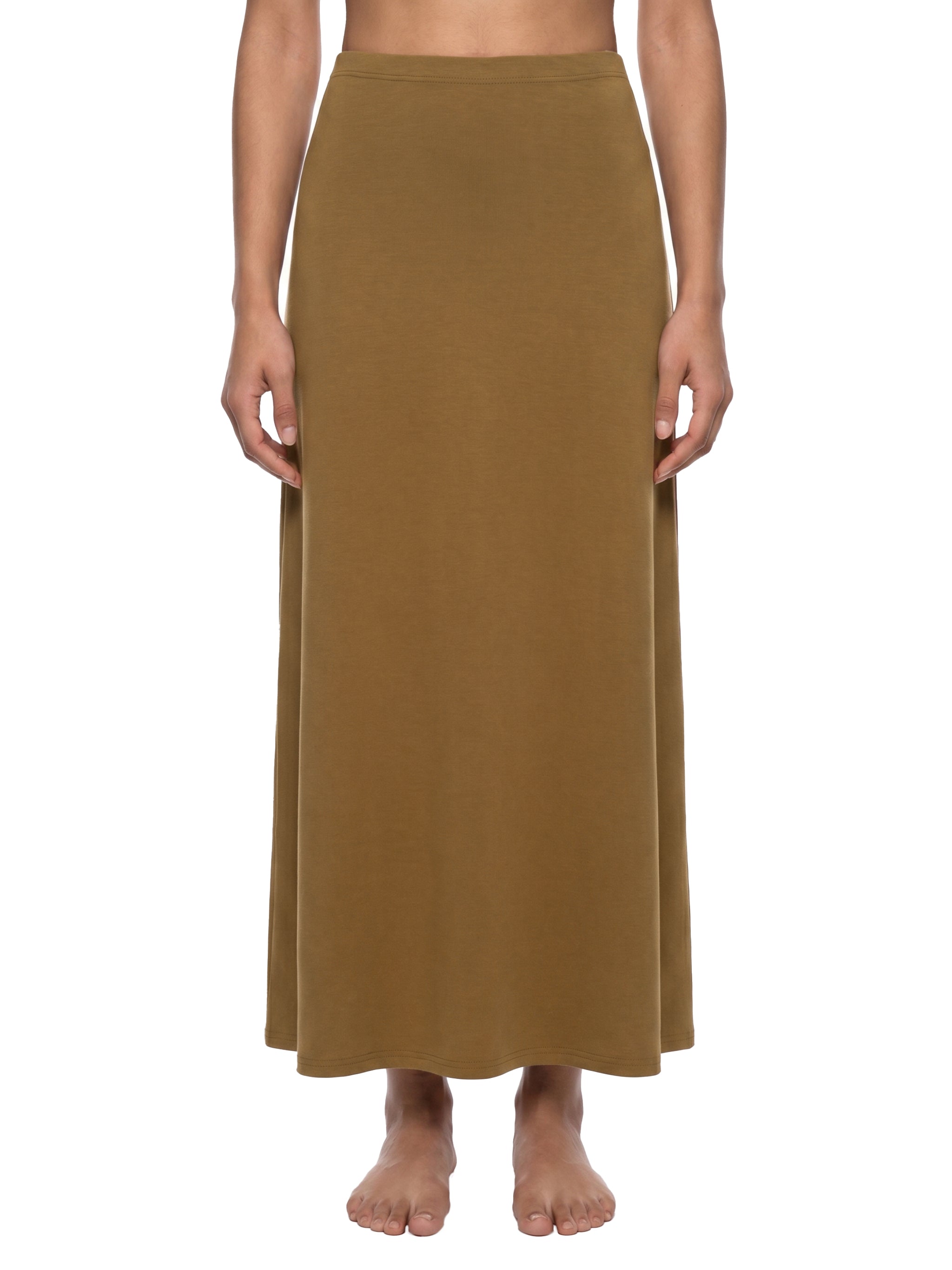 Women's Solid Color Knit Maxi Skirt