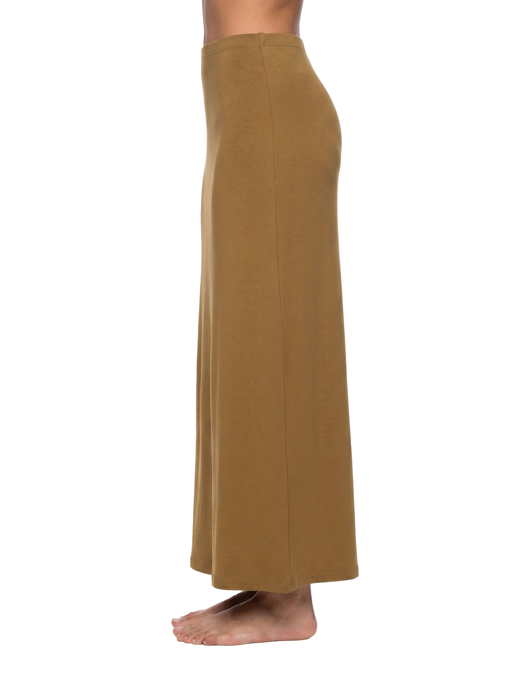 Women's Solid Color Knit Maxi Skirt