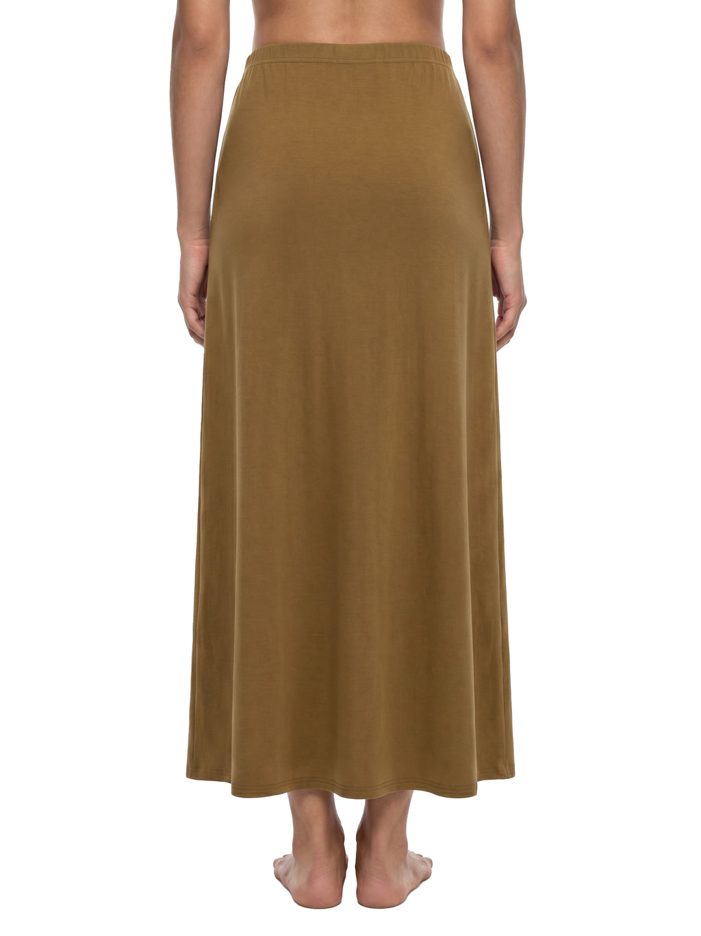 Women's Solid Color Knit Maxi Skirt