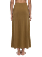 Women's Solid Color Knit Maxi Skirt