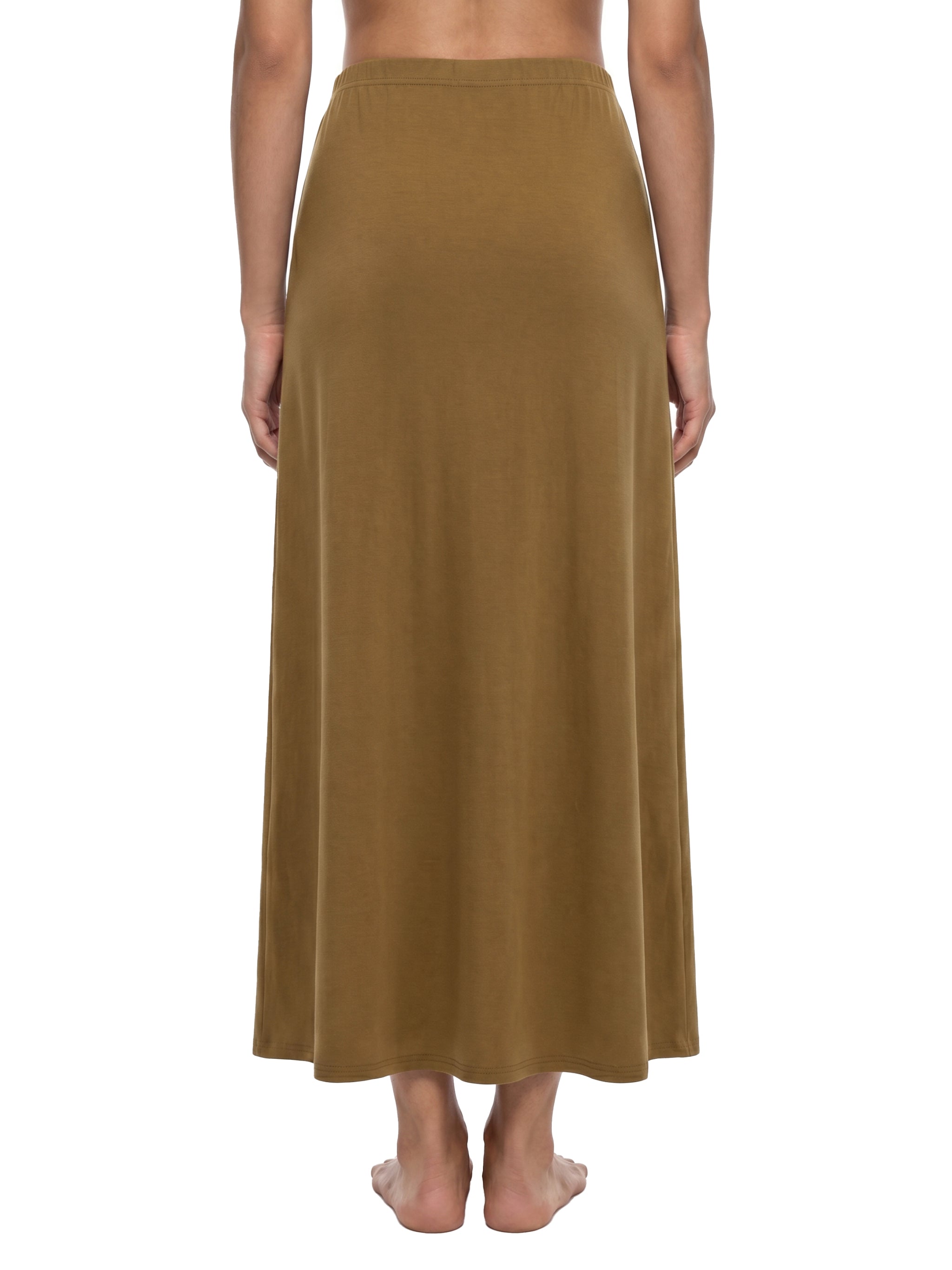 Women's Solid Color Knit Maxi Skirt