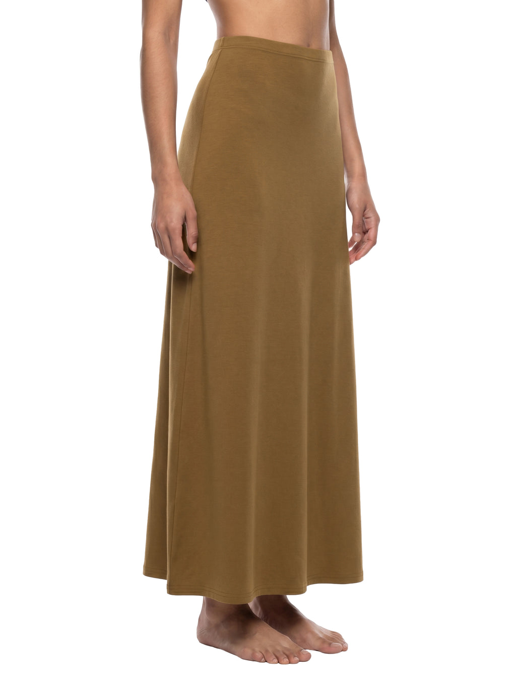 Women's Solid Color Knit Maxi Skirt
