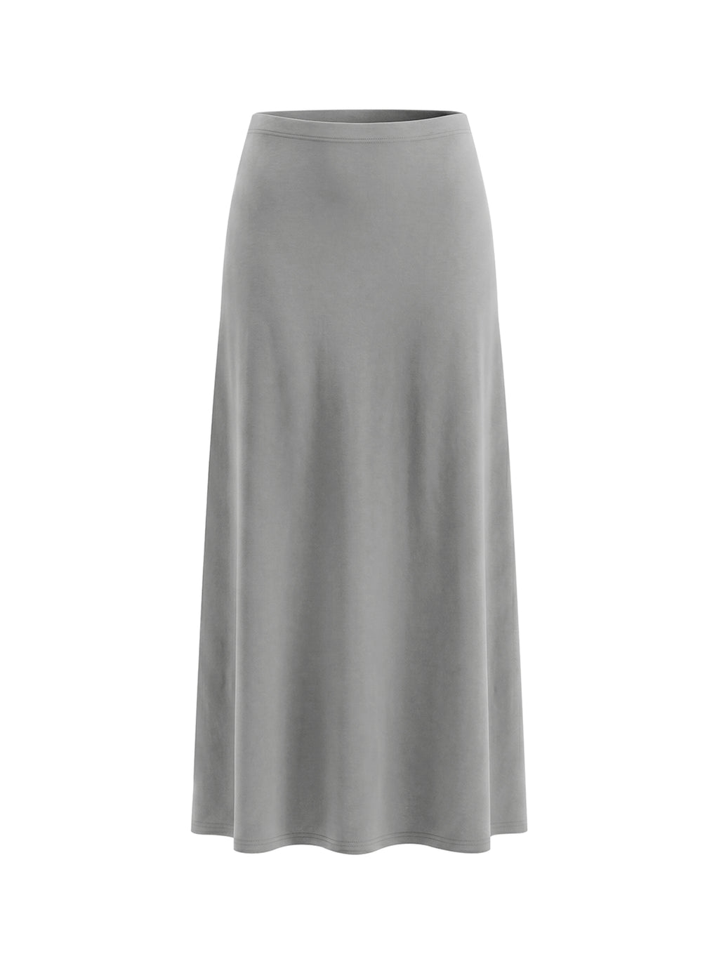 Women's Solid Color Knit Maxi Skirt