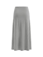Women's Solid Color Knit Maxi Skirt
