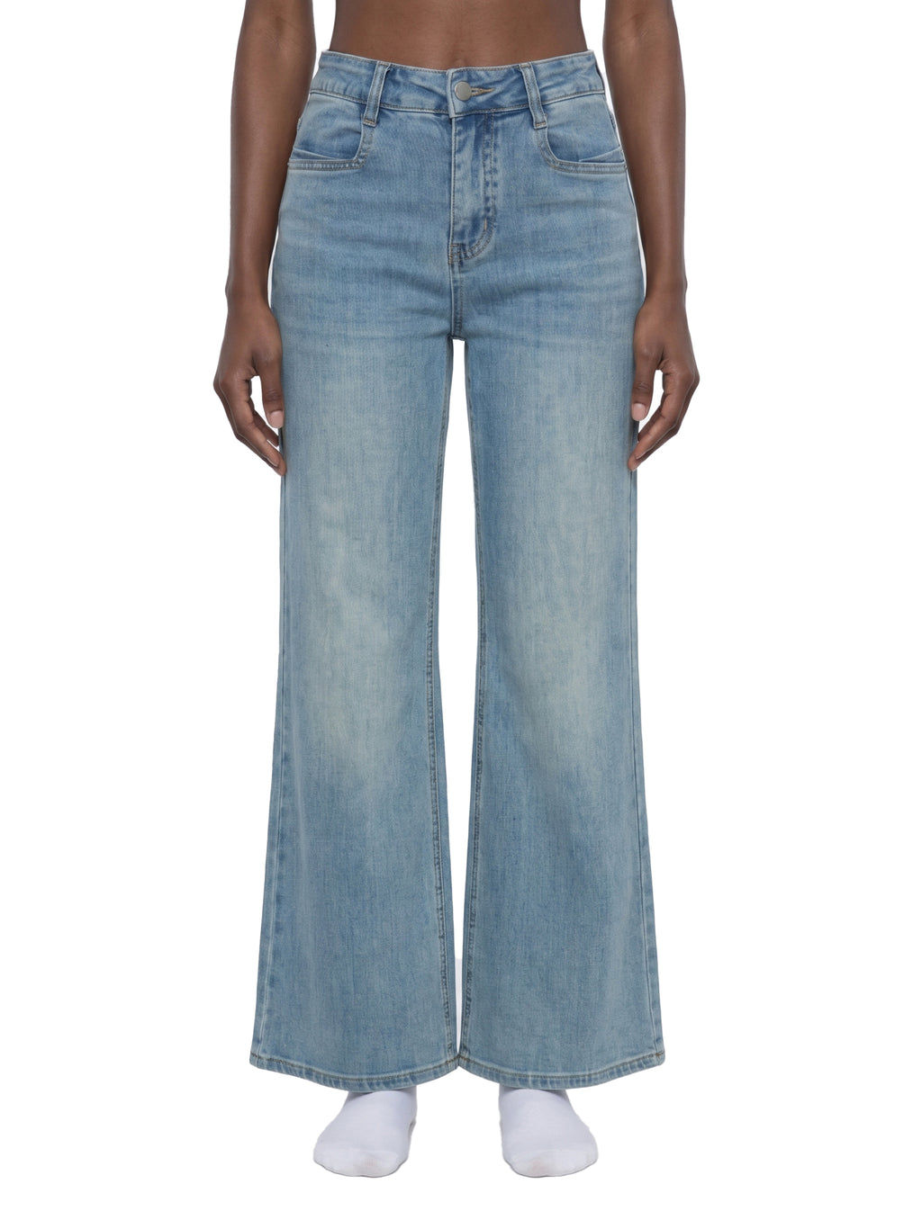 Box Box Boutique Women's Vintage Wash Flared Leg Jeans