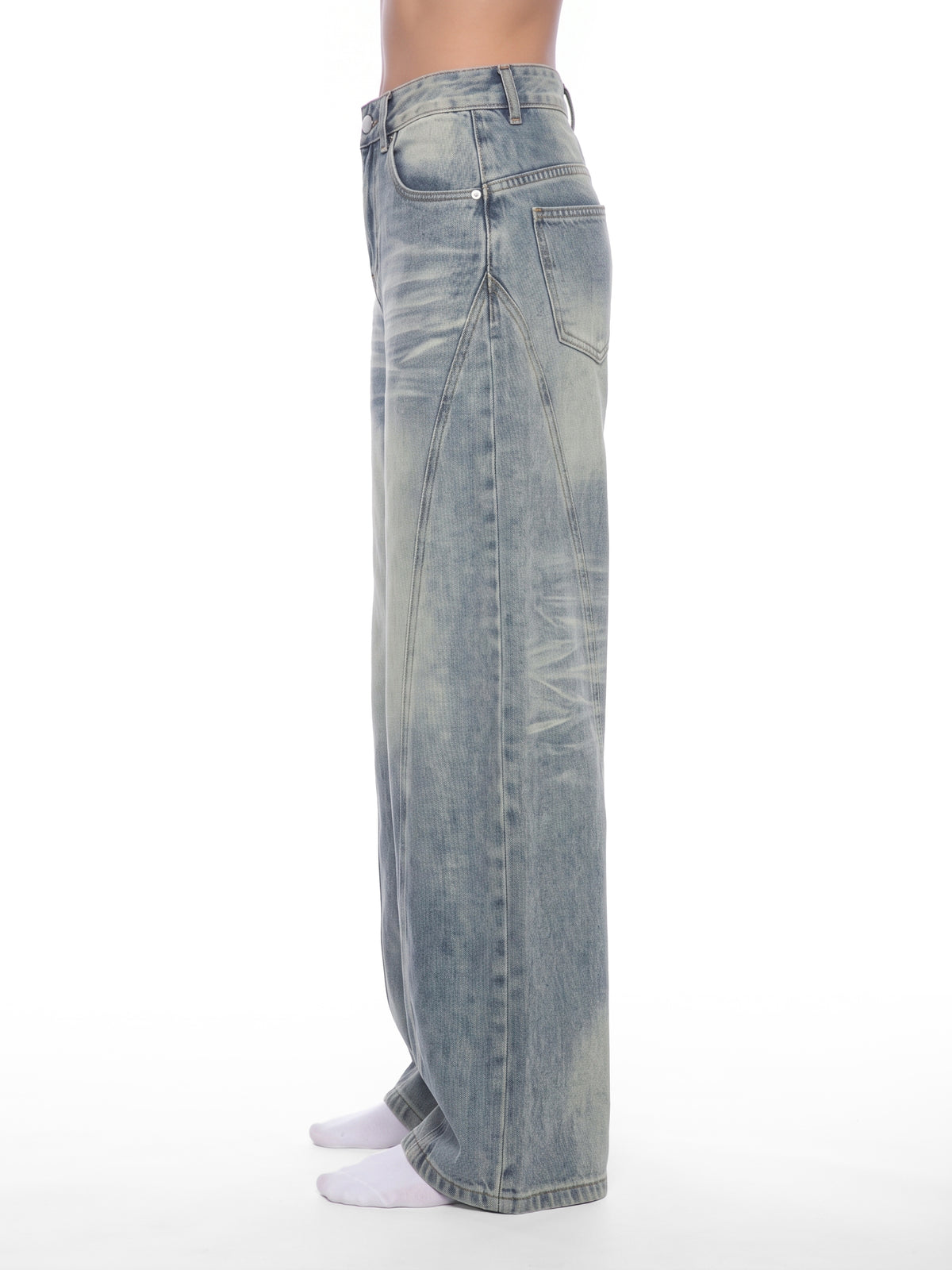 Box Box Boutique Vintage Wash Wide Leg Denim Jeans